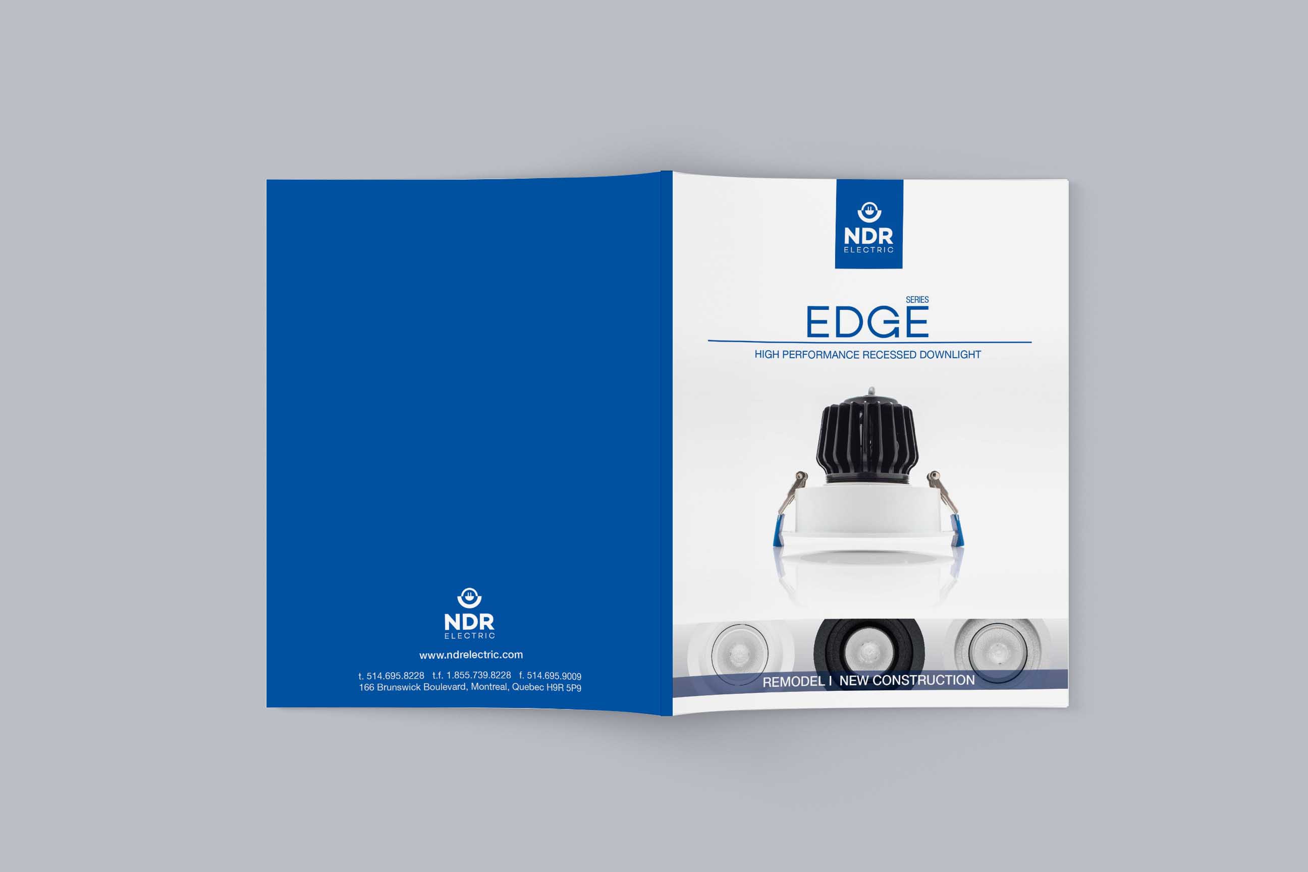Design Agency - NDR Electric edge brochure design 