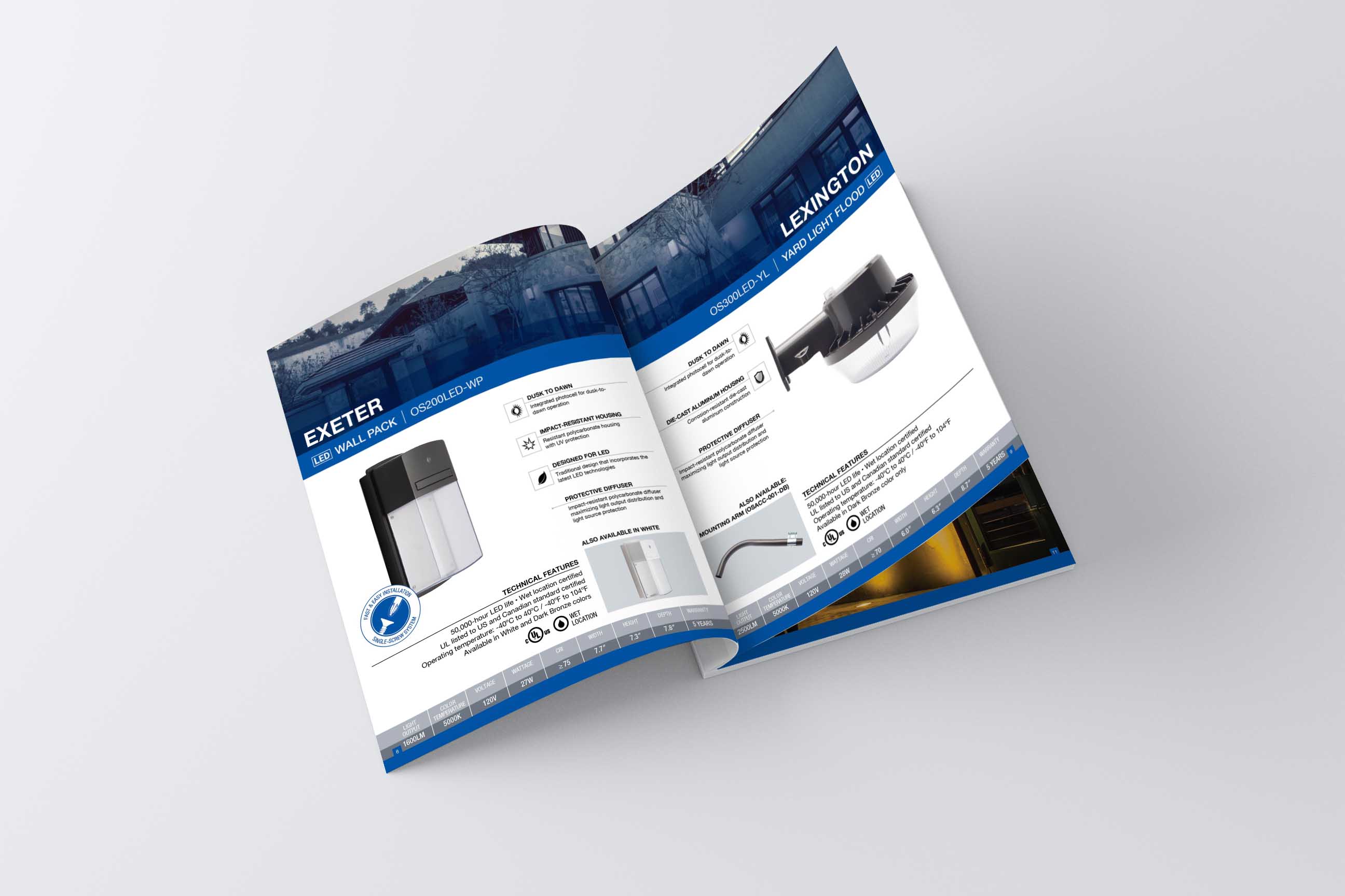 digital marketing agency - NDR Electric outdoor security brochure design