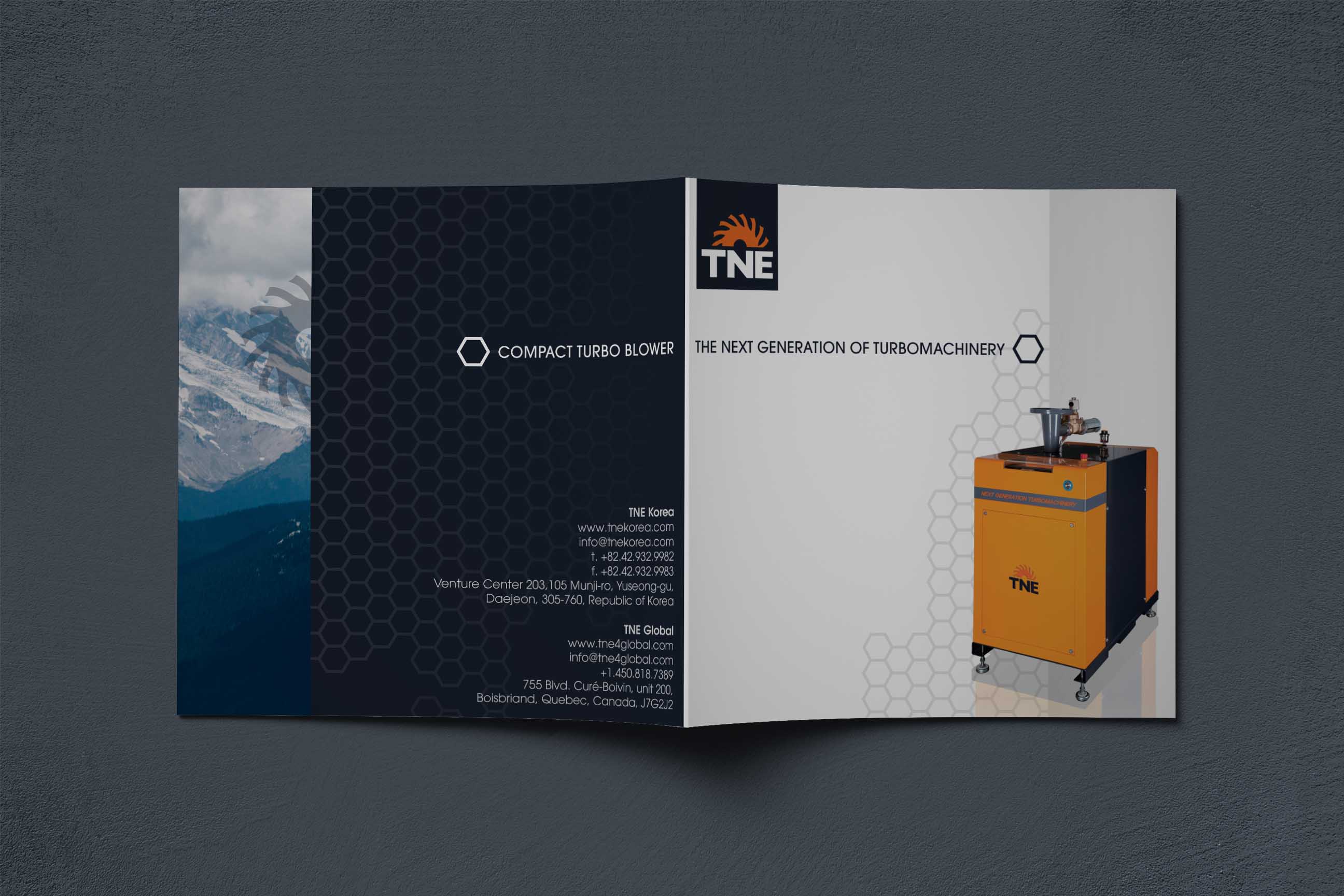 Design Agency - TNE Global brochure design 